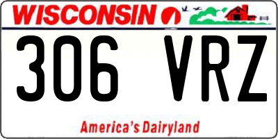 WI license plate 306VRZ