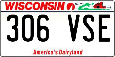 WI license plate 306VSE