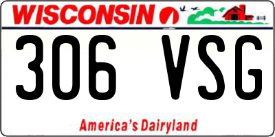 WI license plate 306VSG