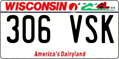 WI license plate 306VSK