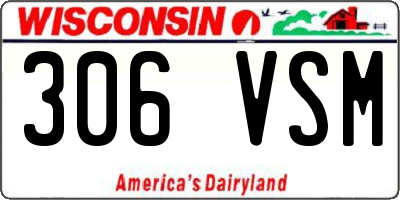 WI license plate 306VSM