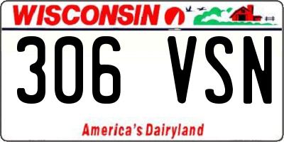 WI license plate 306VSN