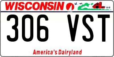 WI license plate 306VST