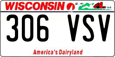 WI license plate 306VSV