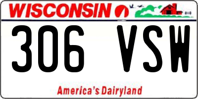WI license plate 306VSW