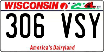 WI license plate 306VSY