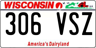 WI license plate 306VSZ