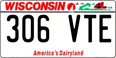 WI license plate 306VTE
