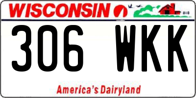 WI license plate 306WKK
