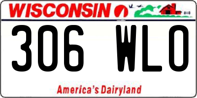 WI license plate 306WLO