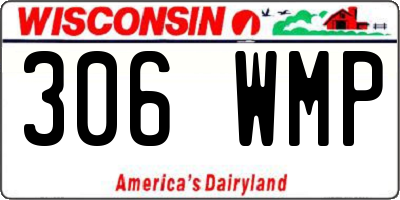 WI license plate 306WMP