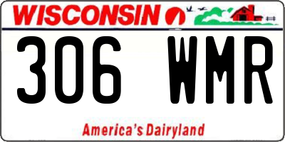 WI license plate 306WMR