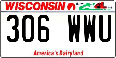 WI license plate 306WWU