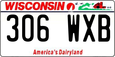 WI license plate 306WXB