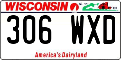 WI license plate 306WXD