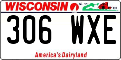 WI license plate 306WXE