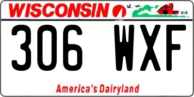 WI license plate 306WXF