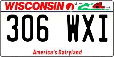 WI license plate 306WXI