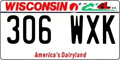 WI license plate 306WXK
