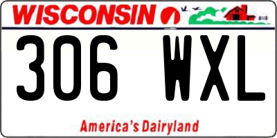 WI license plate 306WXL