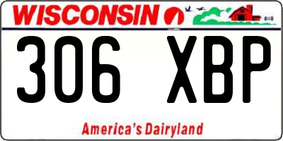 WI license plate 306XBP