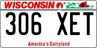 WI license plate 306XET