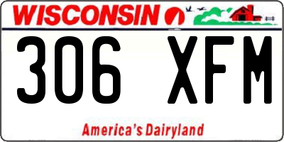 WI license plate 306XFM