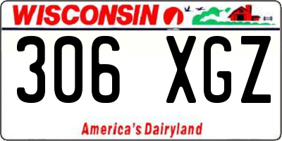 WI license plate 306XGZ