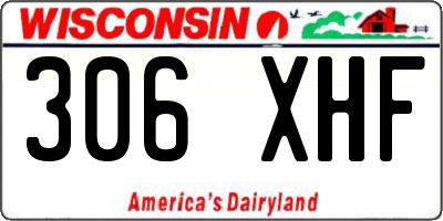 WI license plate 306XHF