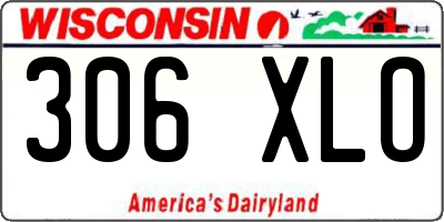 WI license plate 306XLO
