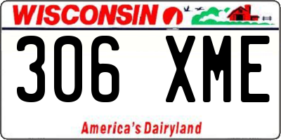WI license plate 306XME