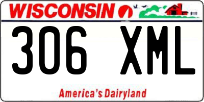 WI license plate 306XML