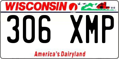 WI license plate 306XMP