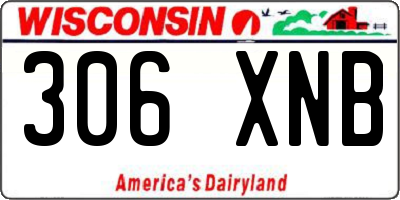 WI license plate 306XNB