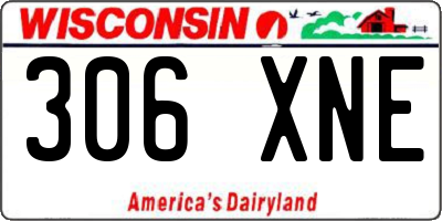 WI license plate 306XNE