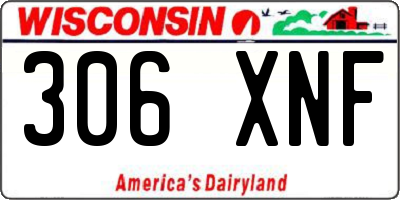 WI license plate 306XNF