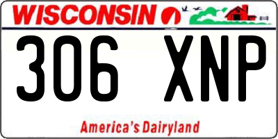 WI license plate 306XNP