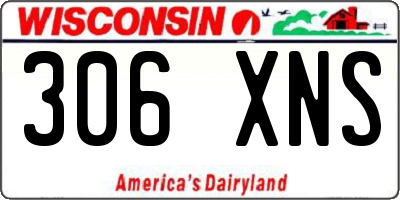 WI license plate 306XNS