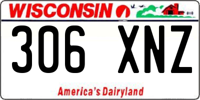 WI license plate 306XNZ