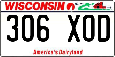 WI license plate 306XOD