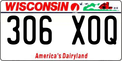 WI license plate 306XOQ