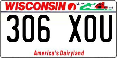 WI license plate 306XOU