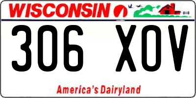 WI license plate 306XOV