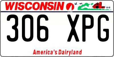 WI license plate 306XPG