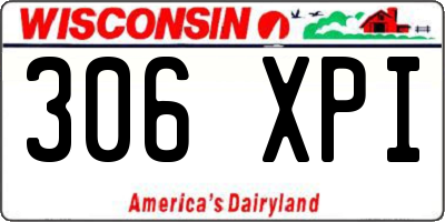 WI license plate 306XPI