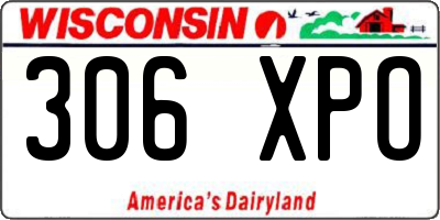 WI license plate 306XPO