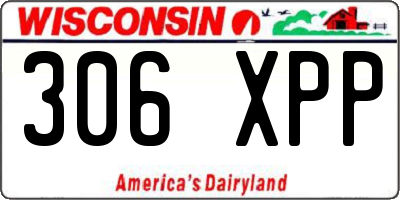 WI license plate 306XPP