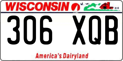 WI license plate 306XQB