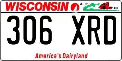 WI license plate 306XRD