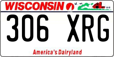 WI license plate 306XRG